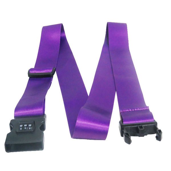 

combination lock key luggage suitcase secure safe strap belt strip nylon luggage bag belt with safety buckle for traveller