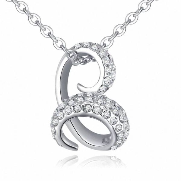 

tracyswing 3colors real rose gold color austrian crystals sweater pendant necklace for women monkey style #tw132013, Silver