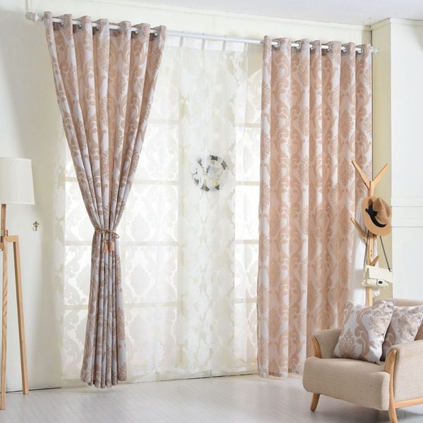 2019 Window Treatments Curtain Window Living Room Jacquard Fabrics