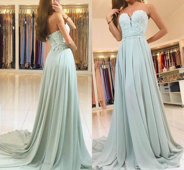 

rusty sage green chiffon bridesmaid dresses a line sweetheart appliques floor length maid of honor wedding guest evening dress bm0736, White;pink