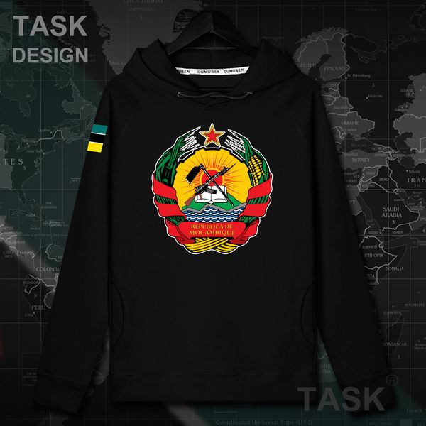 

mozambique moz mozambican mens hoodie pullovers hoodies men sweatshirt streetwear clothes hip hop tracksuit nation autumn 20, Black