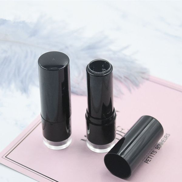 

12.1mm black empty lipstick tubes diy lip gloss lip balm containers refillable cosmetic tool f1249