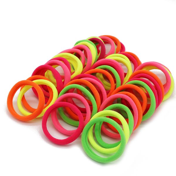 

20pcs/lot 4cm hair tie basic solid color rubber band headband women scrunchie soft towel elastic hair bands
