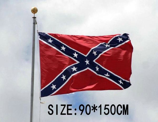 

Two ide printed confederate flag national polye ter flag 5 x 3ft confederate rebel civil war rebel flag 10pc h11w