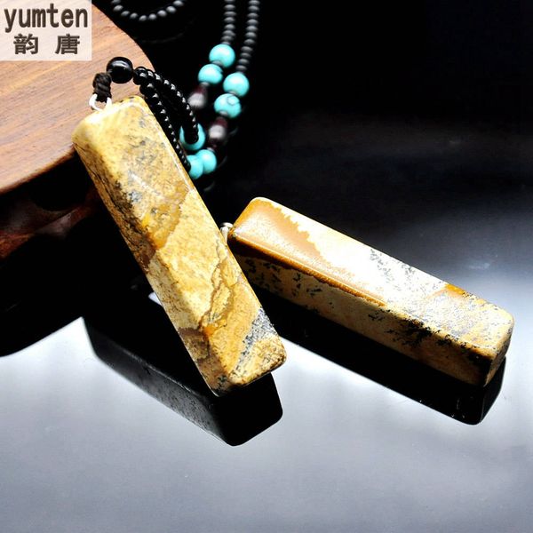 

yumten nature stone sieraden pingentes collane donna amber pendant charms men women jewerly love gift new style 2017 zawieszki, Silver