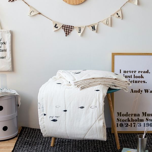 

200x230cm geometric cartoon cotton summer quilt blanket kids quiltted bedspreads bedding car throw air condition blankets