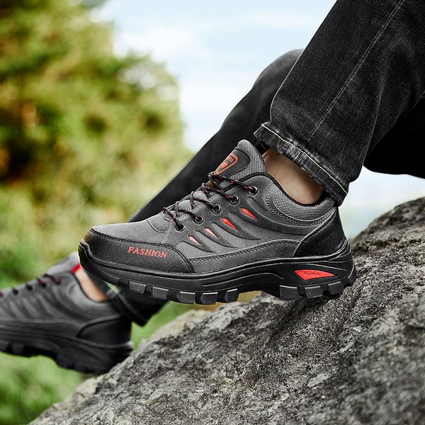 

new high fashion men hiking boots mountain climbing sports sneakers outdoor large size shoes warm and comfortable size 39-44