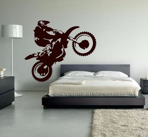 

Мотоцикл стены стикеры декор спальня наклейки съемный винил Арт Декор обои Винил