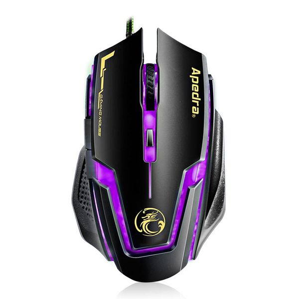 

dhl ship wired gaming mouse 6 buttons computer mouse gaming 3200dpi usb optical for lapdeskgamer mouse mice a9