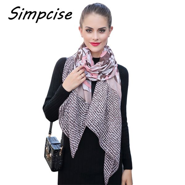 

simpcise] lightweight scarves fashion leaves print shawl wrap for women design long scarf viscose soft v8010, Blue;gray