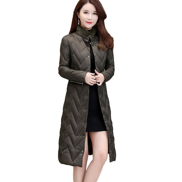 

new fashion 2018 winter coat womens winter parka coats warm jacket thick padded slim down coat female outerwear nw1040, Black