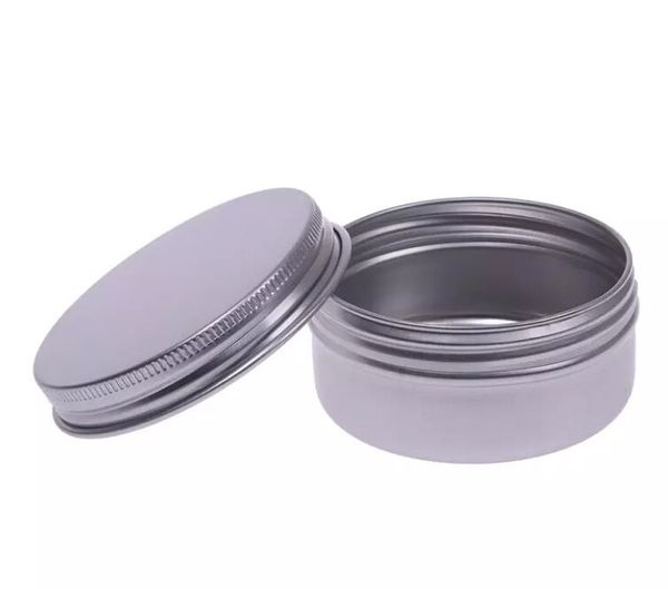 

New 5 10 15 30 60 100 150 200 250 ml empty aluminium co metic container pot lip balm jar tin for cream ointment hand cream packaging box