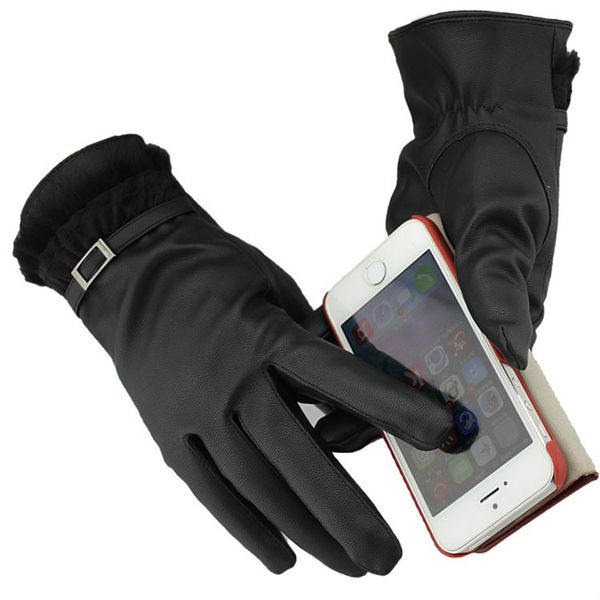 

women can touch lace simulation leather gloves ms touch gloves cycling running ski glove
