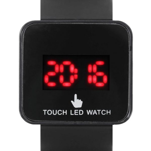

digital led colorful touch screen silicone date time sport stylish wrist watch for lover's, Slivery;brown