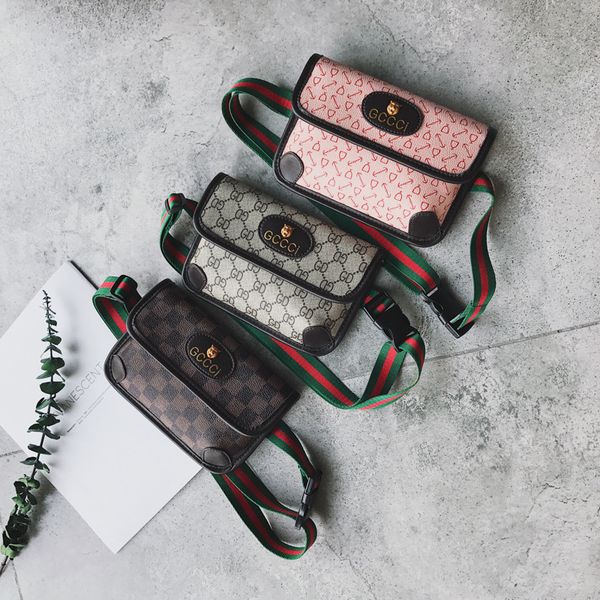 

Ins fashion children's small bag new girl shoulder messenger bag retro classic old flower envelope bag