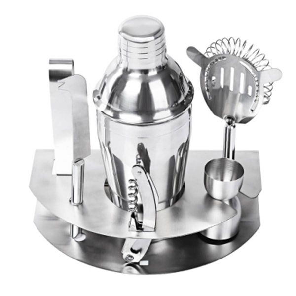 

7pcs/набор из нержавеющей стали коктейль чайник 550 мл шейкер джиггер стрейнер лед клип