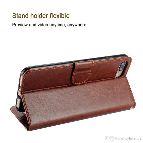 

for iphone xs max xr 11 8 7 6 tpu holder wallet leather case flip vintage retro phone cover for samsung s8 s9