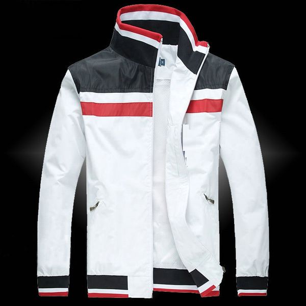 

new men sportswear waterproof fabric men sports jacket fashion zipper jacket, Black;brown