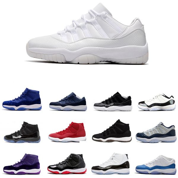 

drop shipping new 11 gym red concord 45 unc 11 low barons 11s space jam bred men basketball sports shoes ship size us 5.5-13