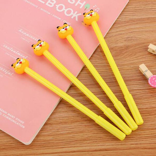 

3 pieces/batch 0.38 mm gel pen cute cat garfield gel pen kawaii school office training supplies cute children reward gift