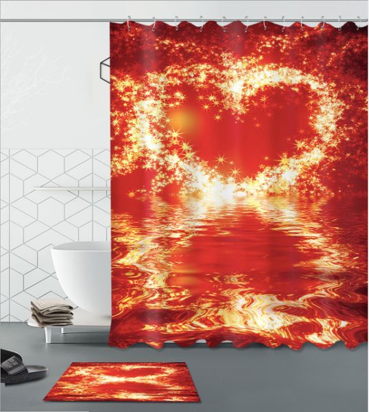 

3d print pattern irish decorations waterproof bathroom decor fabric shower curtains floor mats sets