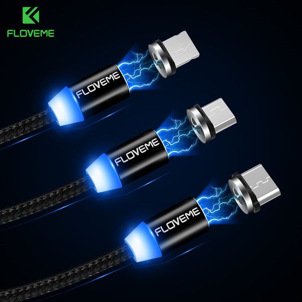 

Магнитный Кабель 1 м Плетеный Мобильный СВЕТОДИОДНЫЙ Тип C Micro USB Магнит Зарядное Устройство Кабель Для Apple iPhone X 7 8 10 Samsung Xiaomi Cabo