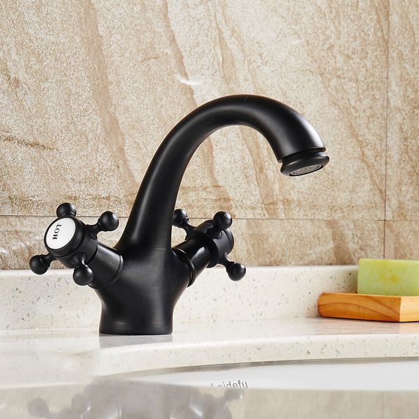 

auswind european bathroom faucet black surface shape of horn solid brass bathroom lavatory mesa mounting 2111k