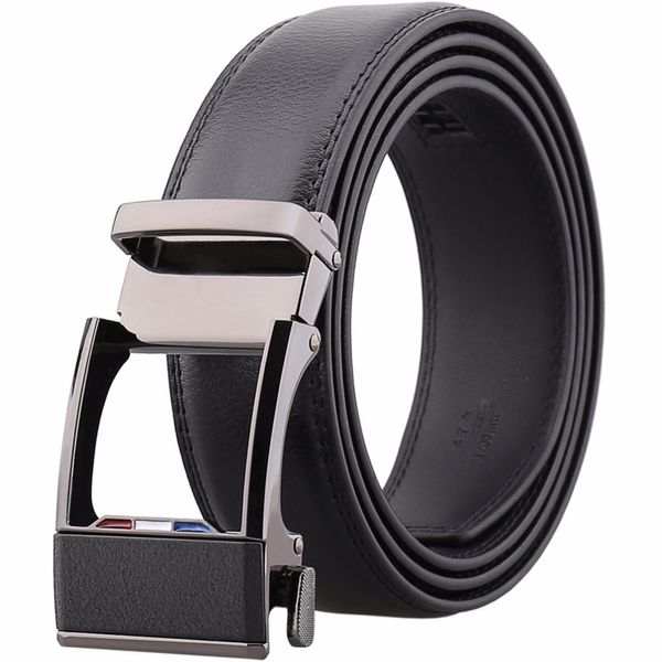 

kaweida 2018 new fashion hollow scrub alloy automatic buckle belt men genuine leather belt for business casual ceinture, Black;brown