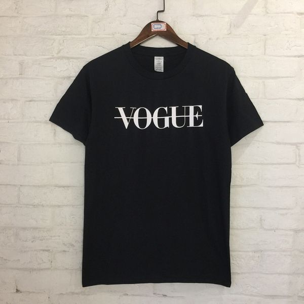 

Марка дизайн Vogue печатных женщины мужчины с коротким рукавом футболки tee High Street Clot