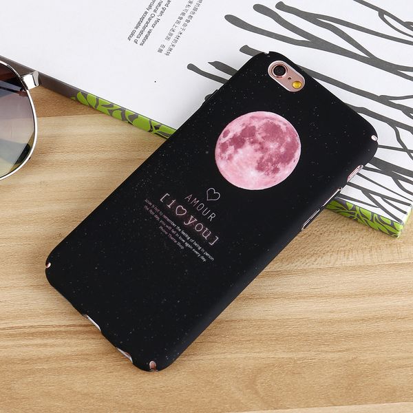 

2018 est space moon plane for iphone case matte feeling hard pc phone case back cover for iphone 8 plus case