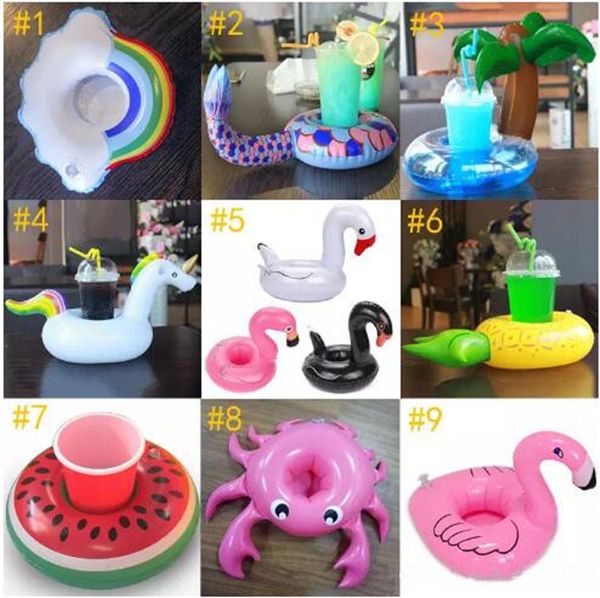 

9 стиль надувные напиток держатель Лебедь Кубок Единорог фламинго русалка держат