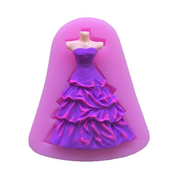 

3d braid dress shape cake mold silicone fondant cake decorating tool baking tools