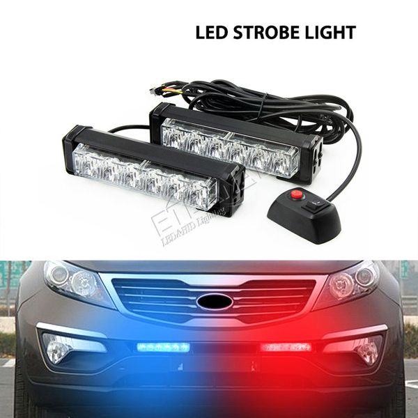 

2x36w led strobe light grill amber warning flashing day time lamp for suv f150 f250 offroad motorcycle 4x4 truck trailer car auto