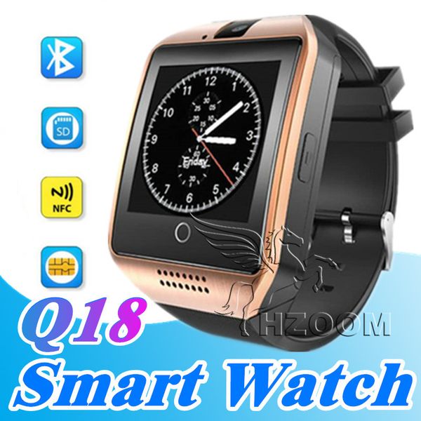 

Q18 bluetooth mart watch upport im card nfc connection health martwatche for android martphone with camera pedometer