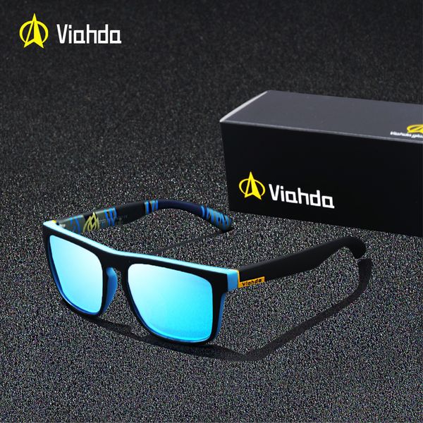 

viahda polarized sunglasses men driving sun glasses vintage retro mirror goggle eyewear male gafas de sol, White;black