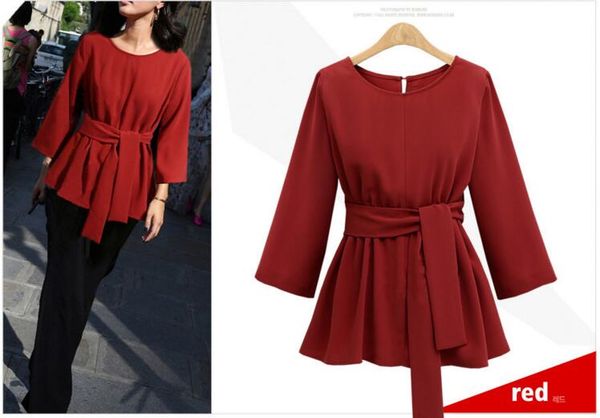 

2018 spring dress new european and american large size women's dress with thin coat round-collar solid-color bandage coat, White