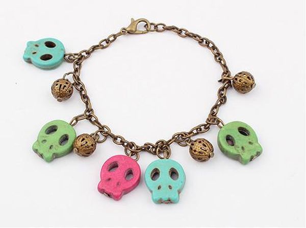 colorful skull bracelet
