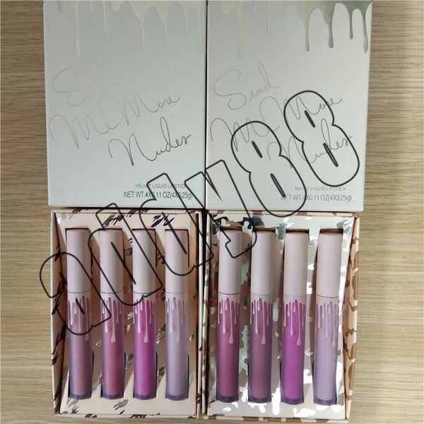 

New kl end me more nude 4pc et nude liquid lip tick 4 color matte and velvet lipglo co metic