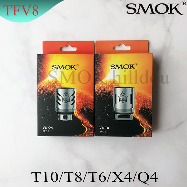 

100% Аутентичные SMOK TFV8 Катушка Голова V8-T8 V8-T6 V8-Q4 V8-X4 V8-T10 Сменные катушки для TFV8 Облачный зверь Танк DHL Бесплатно
