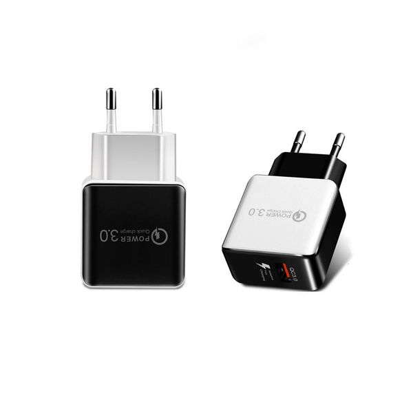 

qc3.0 quicker charger for iphone xs xs max xr 8 7 quicker wall charger 18w home ac adapter us/eu plug