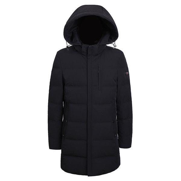 

new arrival winter clothes extra yards men down jacket loose casual thickened coat long white duck down thick plus size m-7xl, Black