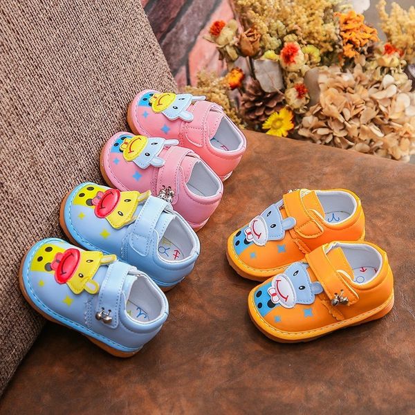 

new cute baby first walkers infant boys girls casual shoes flexible anti-slip bottom cartoon synthetic leather shoes for baby