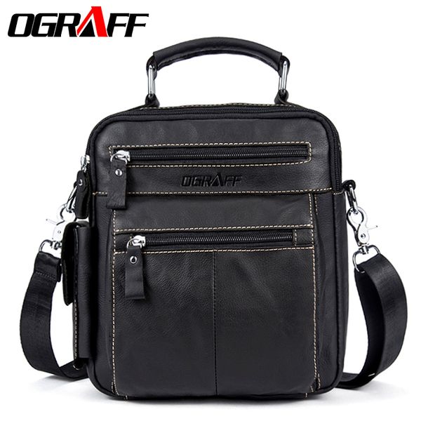 

ograff men handbags designer genuine leather bag shoulder bags tablets briefcase messenger bag men leather travel bags handbags