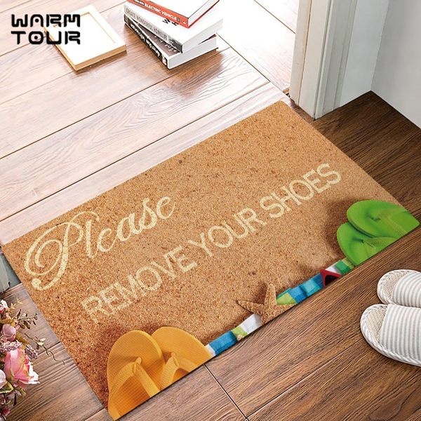 Please Remove Your Shoes Summer Beach Theme Door Mats Kitchen