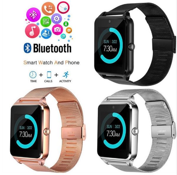 

Bluetooth Смарт Часы-Телефон Z60 Нержавеющая Сталь Поддержка SIM TF Карта Камеры Фитнес
