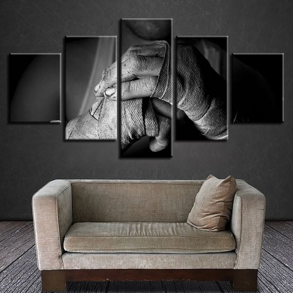 

canvas paintings wall art framework living room modular hd prints 5 pieces mixed martial arts poster home decor boxing pictures