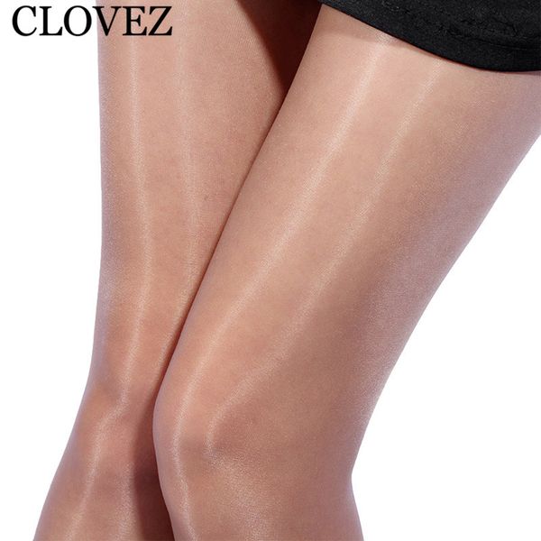 CLOVEZ 2017 Sexy 15D Dünne Glänzende Strumpfhose Super Elastische Magische Strumpf Schwarz Nylon Nahtlose Strumpfhosen Für Frauen Collant Femme