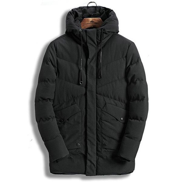 

drop shipping men's winter jackets thick hooded collar parka men coats casual padded men's jackets axp153, Black
