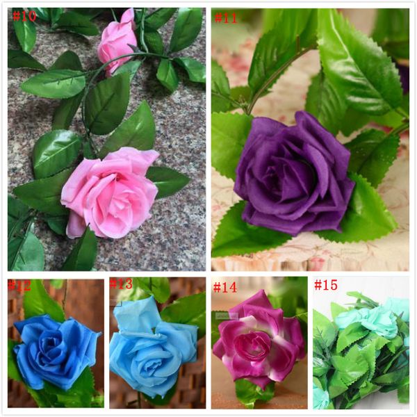 

new arrival artificial silk wisteria vine flower rattan for wedding centerpieces decorations bouquet garland home ornament 240cm
