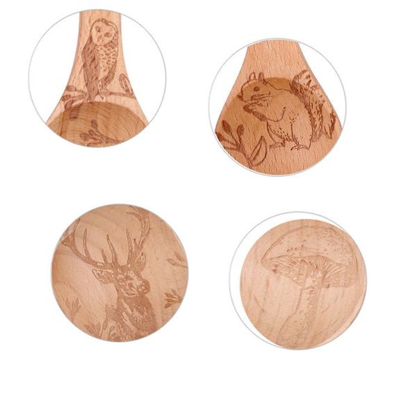 2019 Eco Friendly Visual Touch Animal Wooden Beech Wood Kitchen